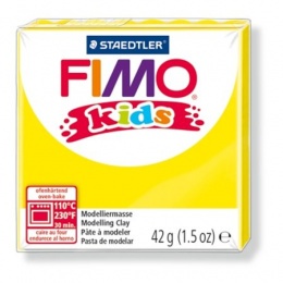 Gyurma, 42 g, égethető, FIMO "Kids", sárga